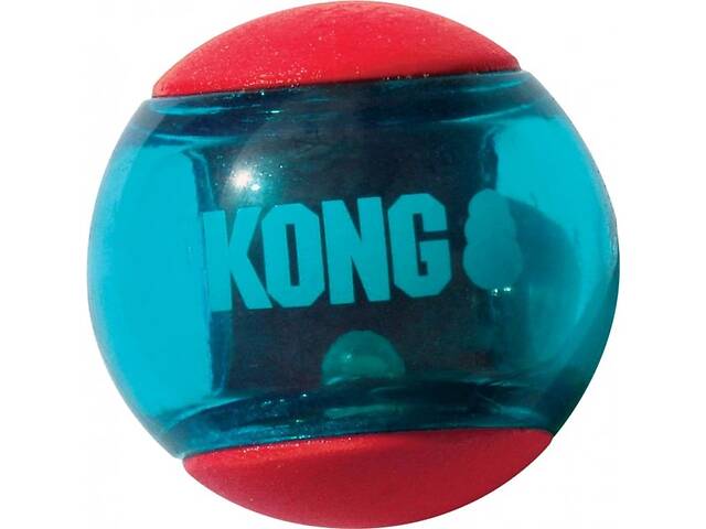 Игрушка мяч-пищалка для собак средних пород KONG Squeezz Action Ball М 3 шт 6.4 см Красный (035585464053)