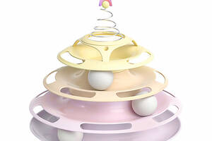 Игрушка Taotaopets 078811 Башня 25*25*25,5 см Pink для кота интелектуальная 3-ёх уровневая