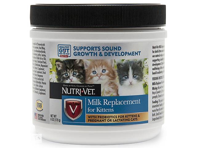 Заменитель молока для котят Nutri-Vet Milk Replacement 170 гр