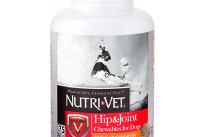 Жевательные таблетки Nutri-Vet Hip&Joint Regular хондроитин и глюкозамин для собак с МСМ 75 таб (669125012710)