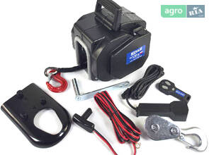 Портативна лебідка акумуляторна 2,7т 6000LBS трос синтетика Husar Winch