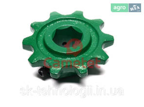 Зірочка верхнього валу похилої камери H118583, JOHN DEERE 9500-9600 (Cametet)