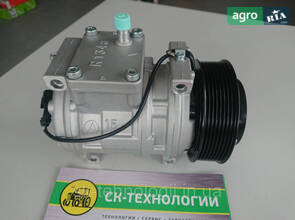 Компрессор кондиционера в сборе (с шкивом) JOHN DEERE AL176858, RE203758, RE257084, SE503066 (Cametet)