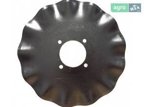 Нож сошника, 16", 13 хвиль, 4 отвори під болти