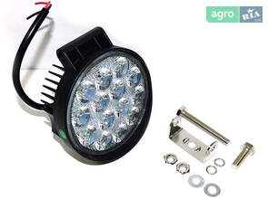 Фара LED кругла 42W, 14 ламп, 116*137,5 мм, вузький промінь 12/24В (пр-во Юбана) 453701049