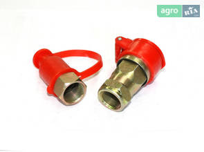 Швидкороз'ємне з'єднання шлангів (Євро груша) М22х1,5 к-кт з червоними заглушками (ВТМ S. I. L. A.) БРС-246