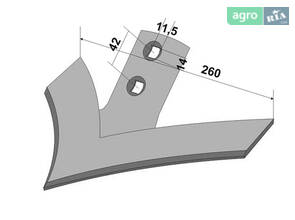 Лапа стрільчаста (260 мм) (Бор) Wil Rich47UW10B7/N331105/ N18204 (Форвард) (пр.о Вілес-Агро ЛТД) Л-01.527