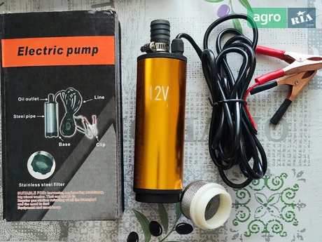 Насос для перекачування палива 12V з фільтром - фото