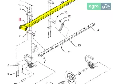 Брус 47480993 до борони Case IH True-Tandem 375/5 - фото