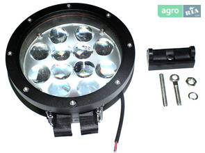 Фара LED круглая 60W, 12 ламп, узкий луч 12/24В (производство Юбана) 453701057
