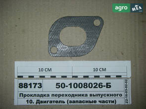 Прокладка переходника выпускного коллектора МТЗ, ЗИЛ-5301 (пр-во ММЗ) 50-1008026-В