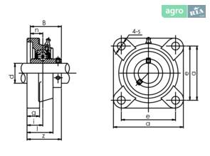 Корпус с подшипником UCF 210