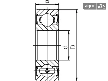 Підшипник 6005 2RS - фото