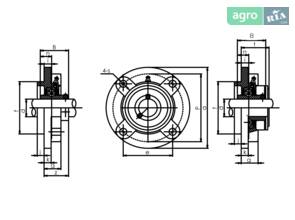 Корпус с подшипником UCFC 206
