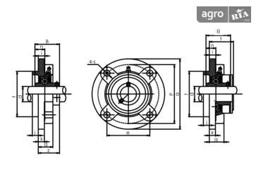 Корпус з підшипником UCFC 206 - фото