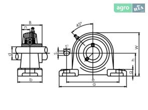 Корпус з підшипником UCP209/H SKF
