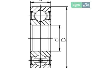 Подшипник 61805 ZZ