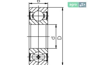 Подшипник 62902 2RS