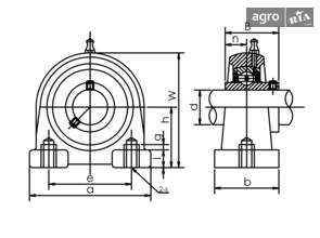 Корпус с подшипником UCPA 212