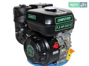 Двигун GrunWelt GW230 F-T25 бензиновий 7.5 к.с. вал 25.00 мм. – шліцевий