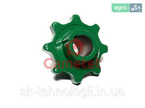 Зірочка 8 зубів нижнього шнека приводу елеватора 9500/9640-9780 H133143 оригінал John Deere.