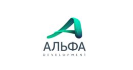 Логотип строительной компании Альфа Development Логотип строительной компании Альфа Development