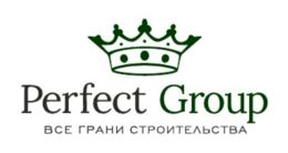 Логотип будівельної компанії Група компаній Perfect Group Логотип будівельної компанії Група компаній Perfect Group