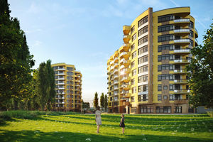 Планування 1-кімнатної квартири в ЖК Amber Park, 43.49 м²