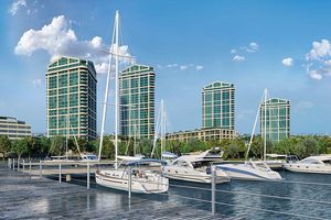 Планування 1-кімнатної квартири в ЖК Bartolomeo Resort Town, 43.83 м² Планування 1-кімнатної квартири в ЖК Bartolomeo Resort Town, 43.83 м²