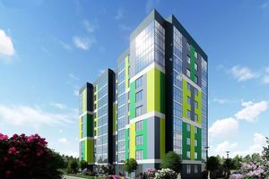 Планування 1-кімнатної квартири в ЖК Beverly Hills, 43.6 м² Планування 1-кімнатної квартири в ЖК Beverly Hills, 43.6 м²