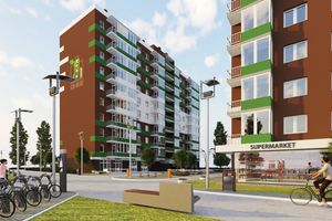 Планировка 1-комнатной квартиры в ЖК Eco House, 44.6 м² Планировка 1-комнатной квартиры в ЖК Eco House, 44.6 м²