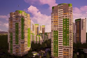 Планировка 3-комнатной квартиры в ЖК Парковый Город, 105.31 м²