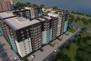 Планування 1-кімнатної квартири в ЖК Spring Town New Rivier , 47.5 м²