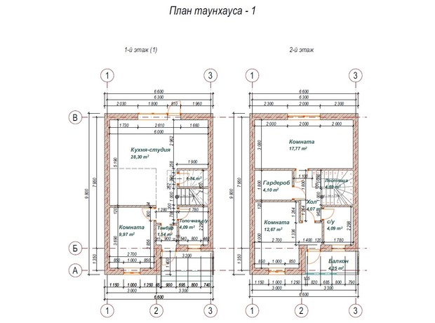 Таунхауси вул. Грушевського, 30 Таунхауси вул. Грушевського, 30