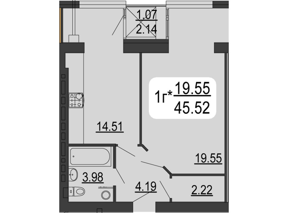 ЖК Сімейний Comfort планування 37 ЖК Сімейний Comfort планування 37