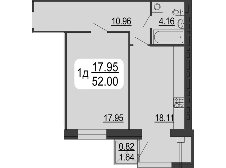 ЖК Сімейний Comfort планування 38 ЖК Сімейний Comfort планування 38