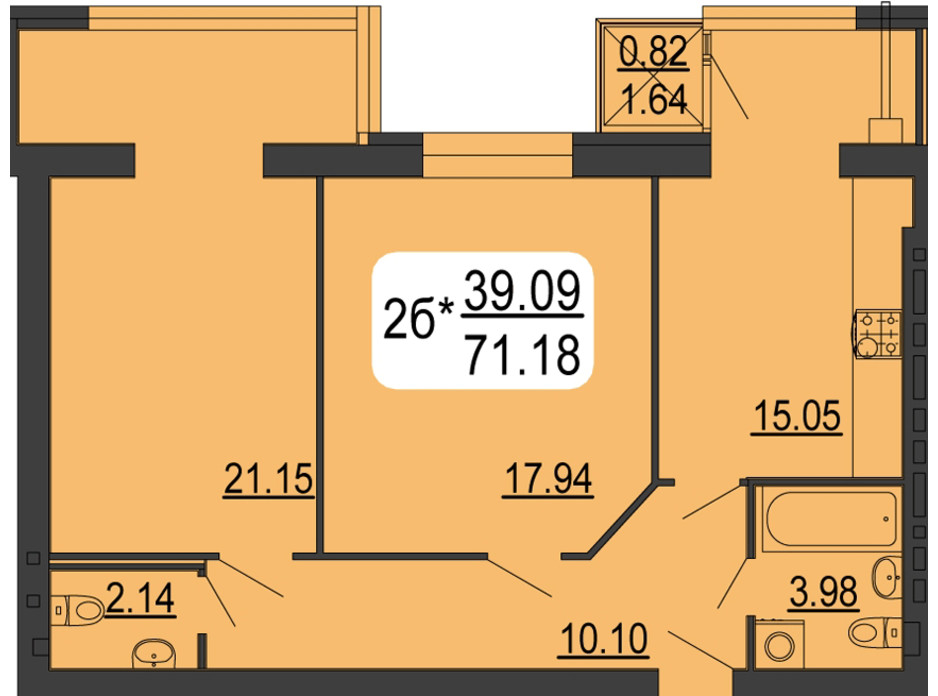 ЖК Сімейний Comfort планування 42 ЖК Сімейний Comfort планування 42