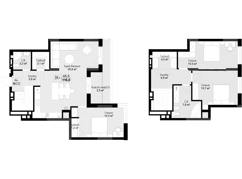 ЖК Auroom City планировка 54 ЖК Auroom City планировка 54