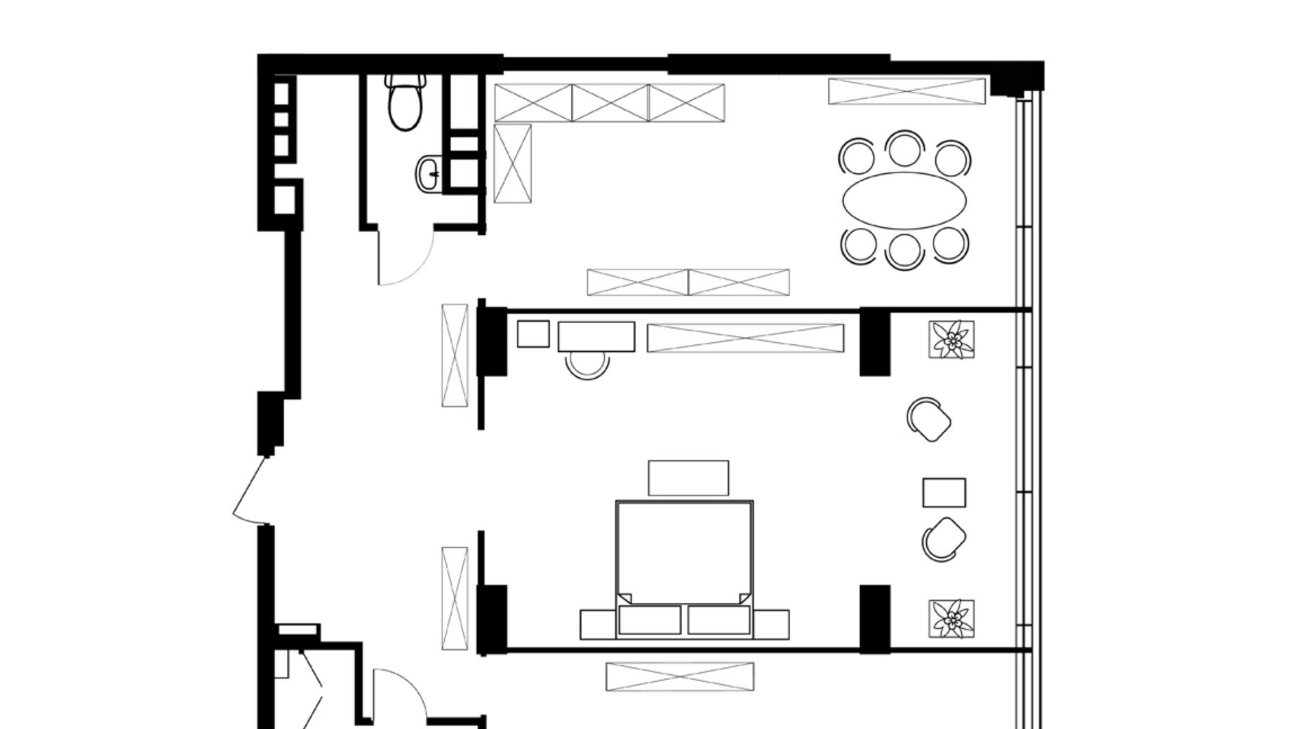 Планировка 2-комнатной квартиры в ЖК Delmar 115.7 м², фото 112627