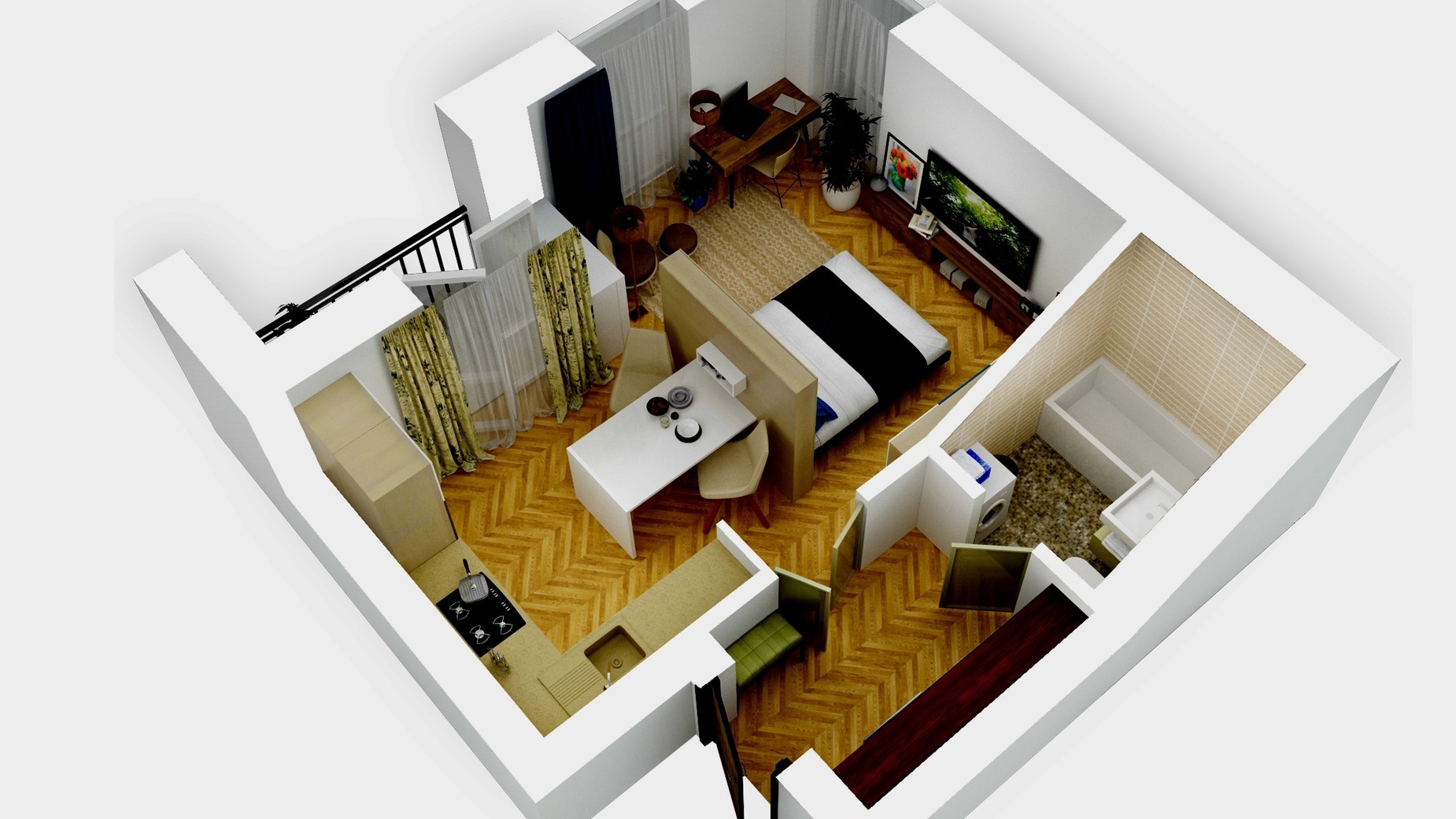Планировка 1-комнатной квартиры в ЖК Жилой дом 2 39.15 м², фото 115523