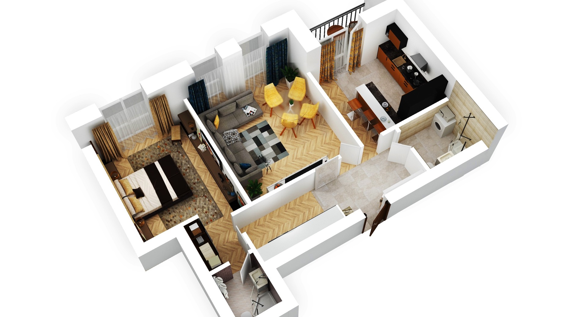 Планування 2-кімнатної квартири в ЖК Житловий будинок 2 75.95 м², фото 115535