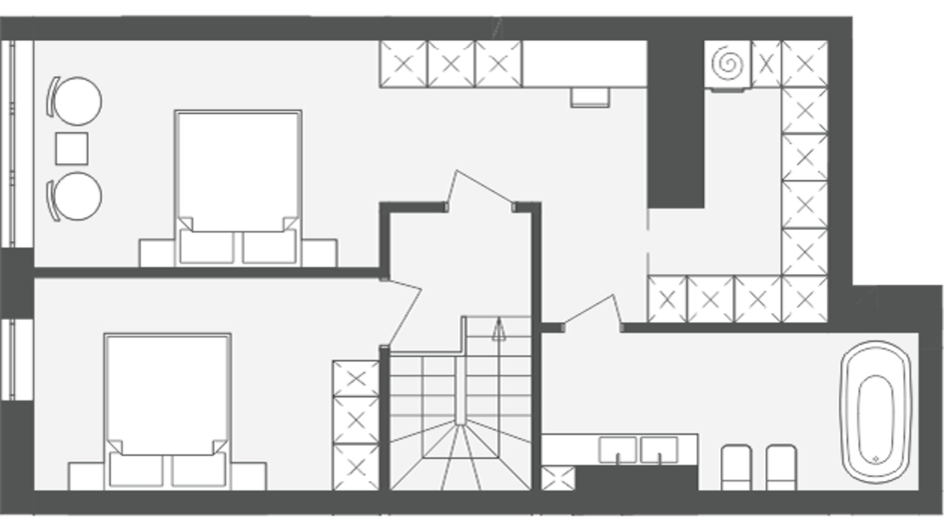 Планування багато­рівневої квартири в ЖК Avalon Flex 96.6 м², фото 119325