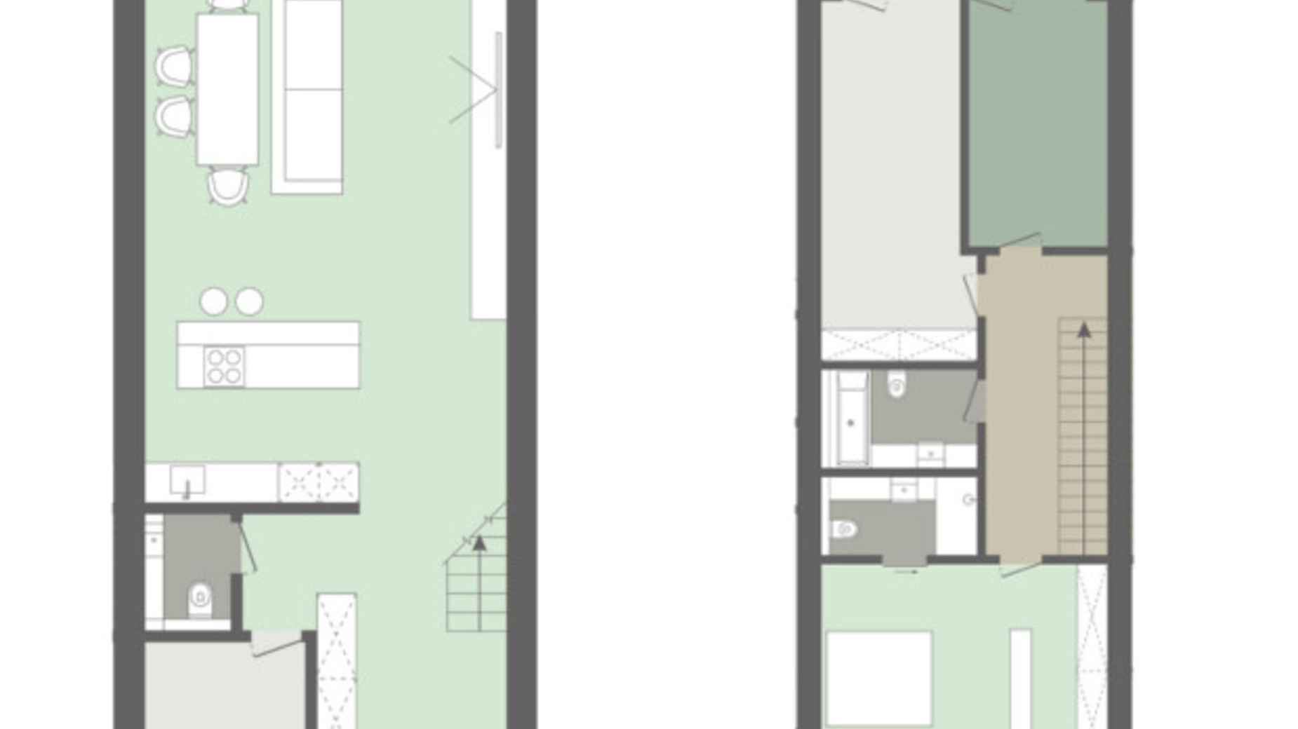 Планировка таунхауса в Таунхаус Green Side 166 м², фото 120978