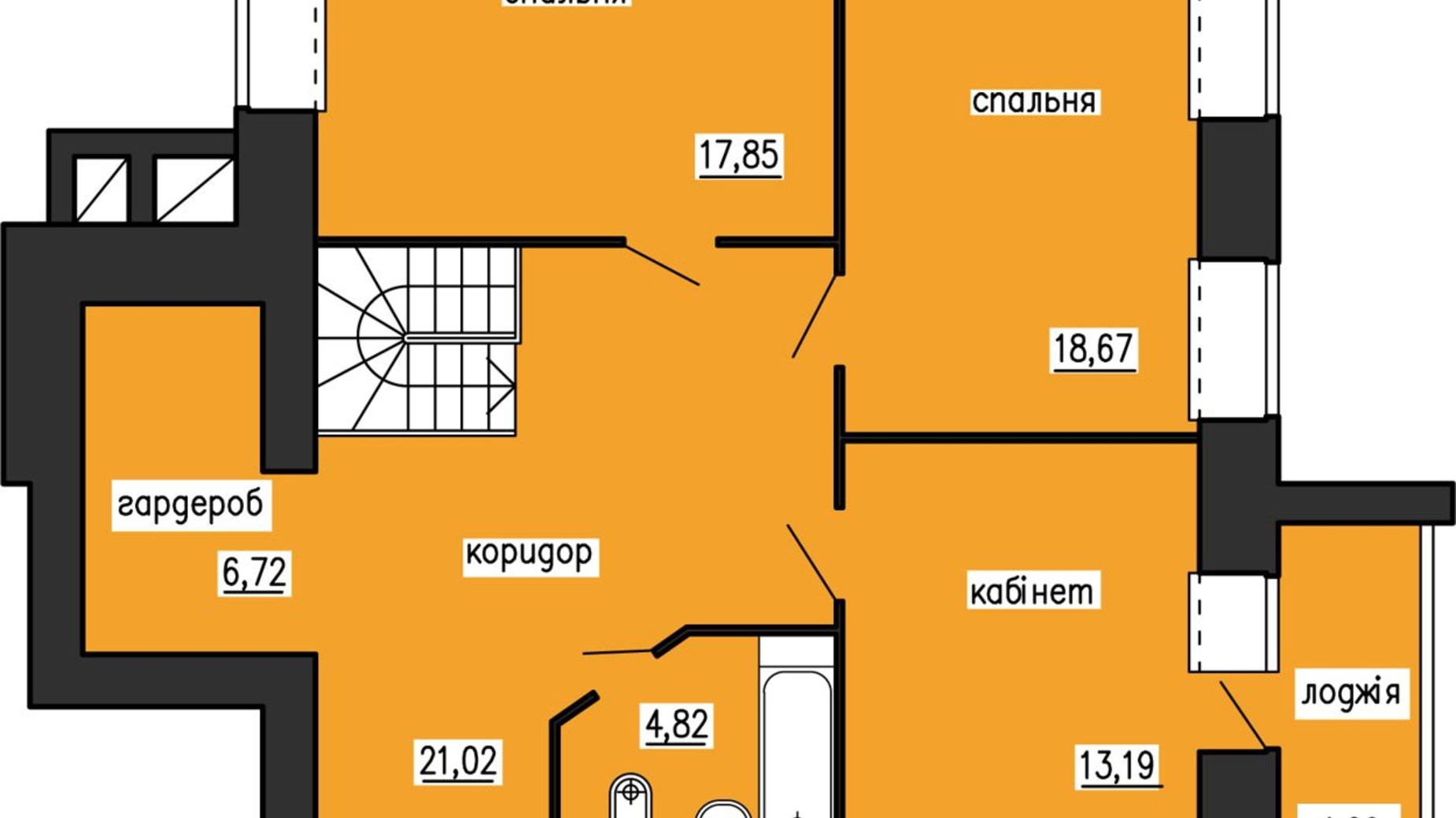 Планировка свободная планировка квартиры в ЖК по ул. Лучаковского-Троллейбусная 175.28 м², фото 122897