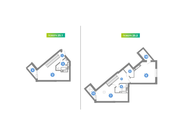 ЖК Family & Friends: планування 2-кімнатної квартири 81.1 м²