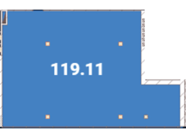 Бизнес-центр Avila: планировка помощения 119.11 м²