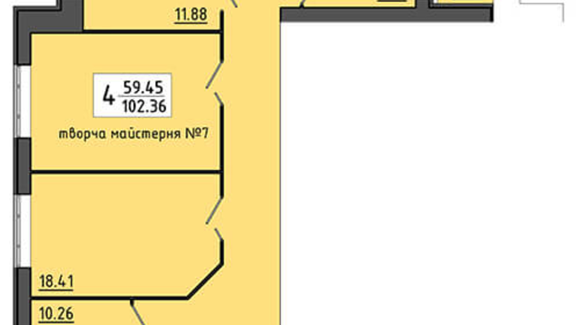 Планировка помещения в ЖК Энергия 102.36 м², фото 129541