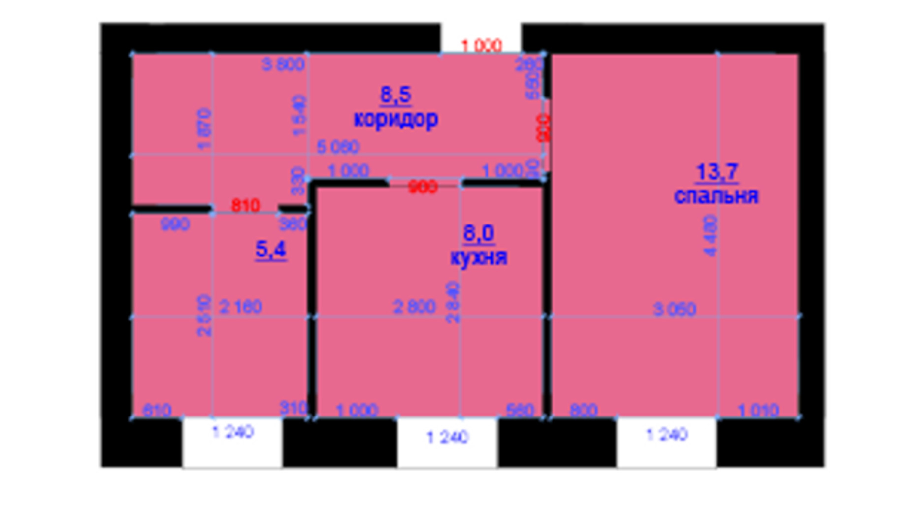 Планировка 1-комнатной квартиры в ЖК Княжий 35.6 м², фото 131841