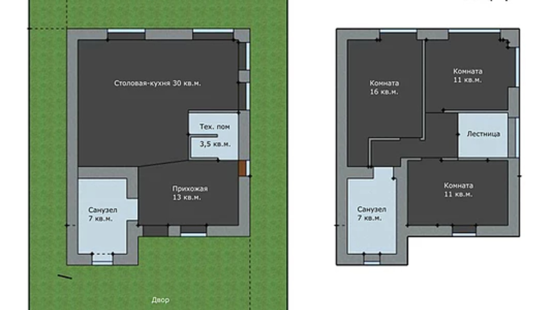 Планування таунхауса в Таунхаус Провулок Перова 108 м², фото 133167