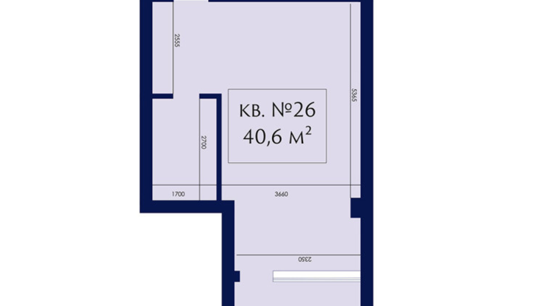 Планування 1-кімнатної квартири в ЖК Маgнит, Дом на Фонтане 40.6 м², фото 133932